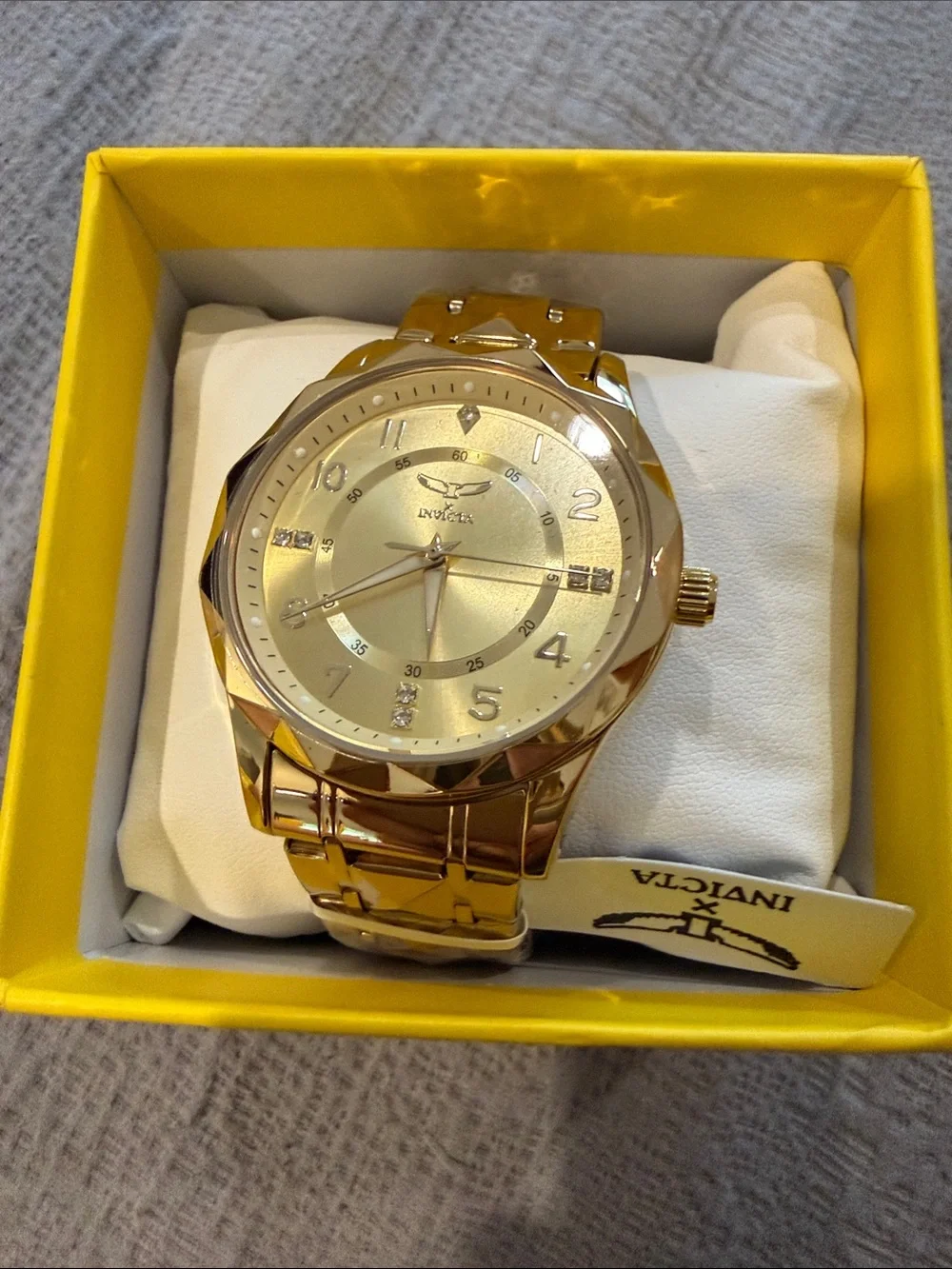 Invicta Mens Gold 41 mm watch New With Tag